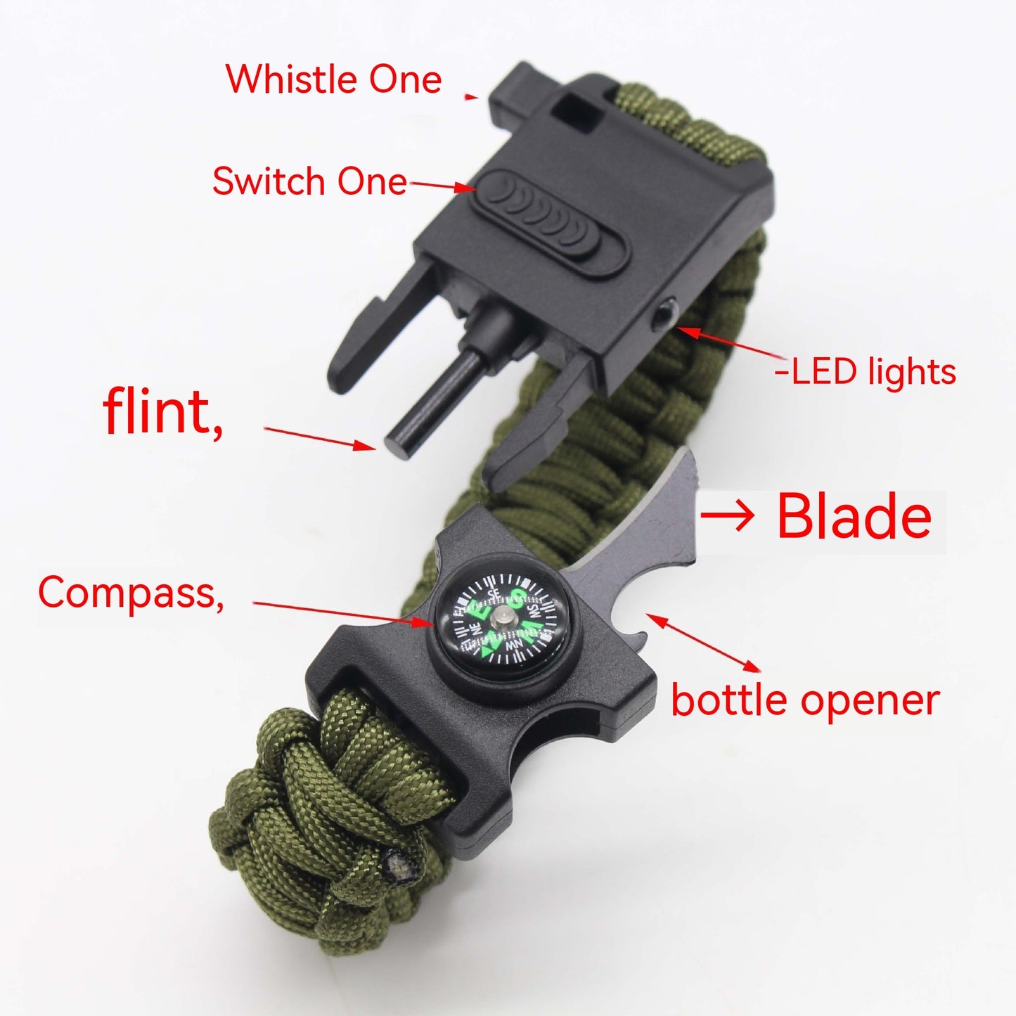 Pulsera multifuncional de paracord