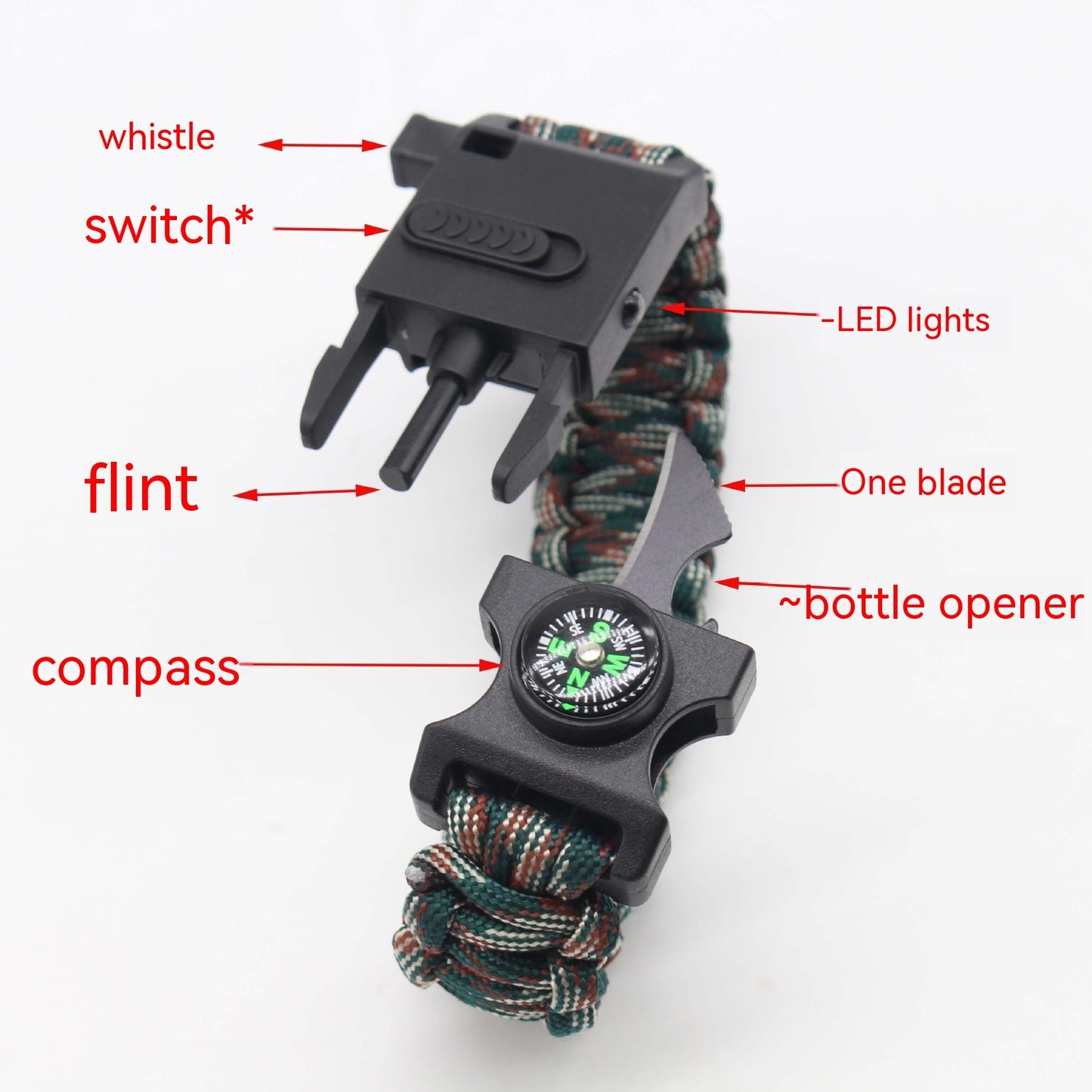 Pulsera multifuncional de paracord