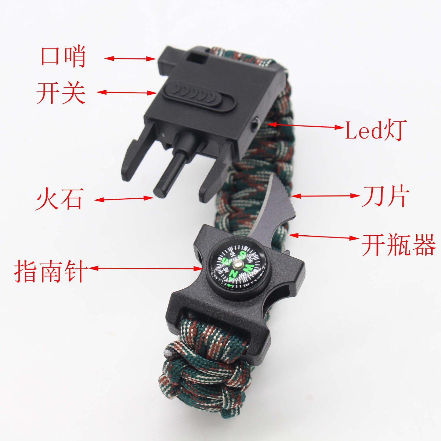 Pulsera multifuncional de paracord