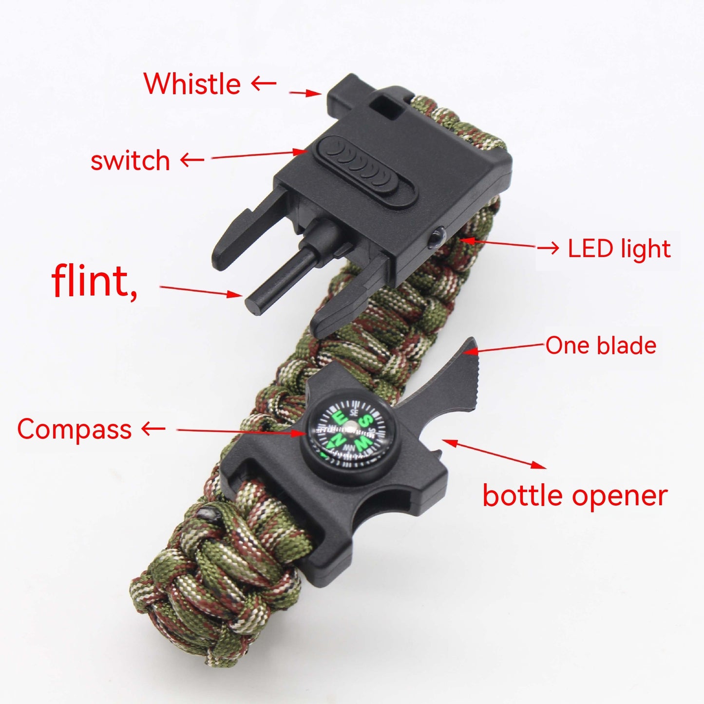 Pulsera multifuncional de paracord